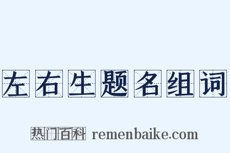 左右生题名组词是什么意思的图片